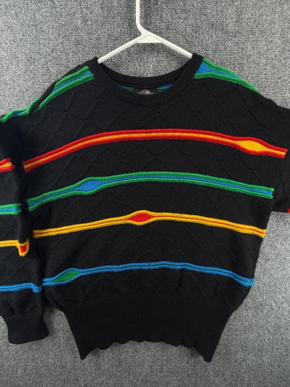 VTG COOGI CUGGI 1970s Knit Wool Pullover Sweater Medium Australia Made Striped
